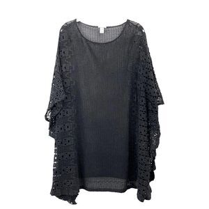 Eberjey crochet boxy boho cover up Sz M/L‎